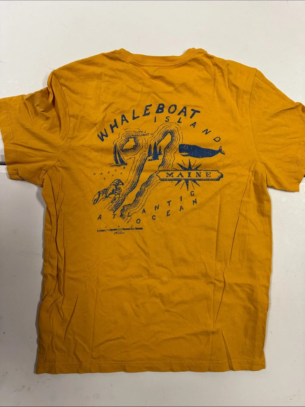 J. Crew Short-Sleeve Whaleboat Island Logo Tee in Mustard Yellow